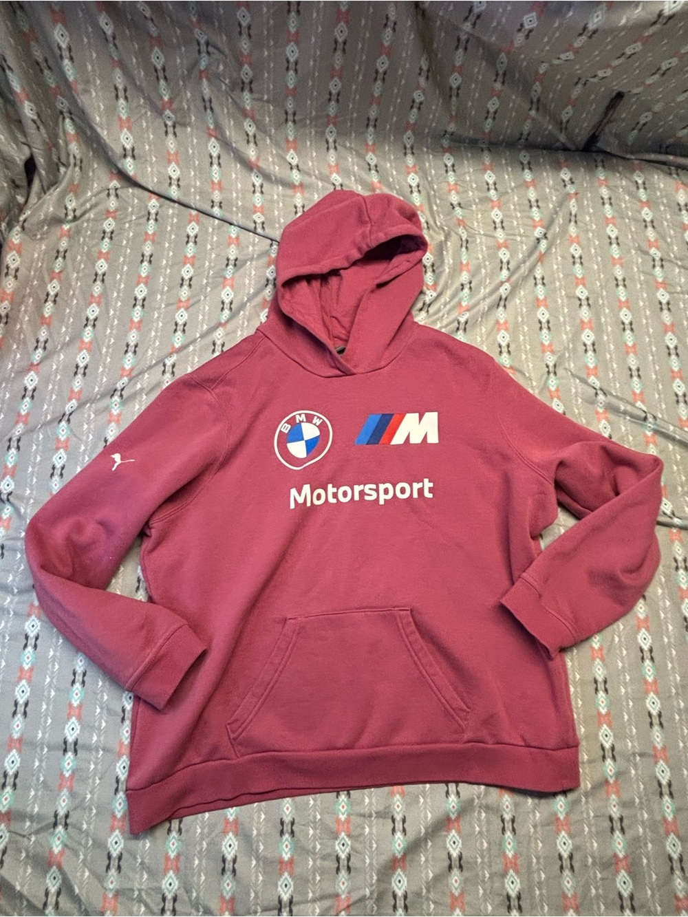 🕸️Puma Maroon Motorsport Pullover Hoodie - Picture 1 of 2